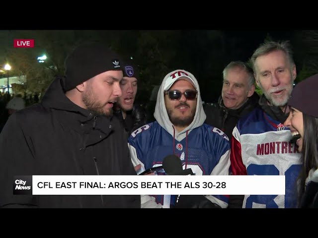 ⁣Montreal Alouettes fans proud of team despite Eastern Final loss