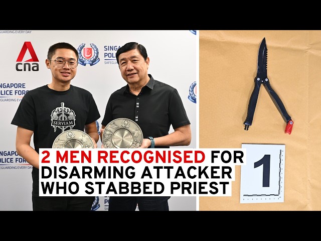 ⁣St Joseph's Church priest stabbing: 2 men recognised for helping disarm attacker