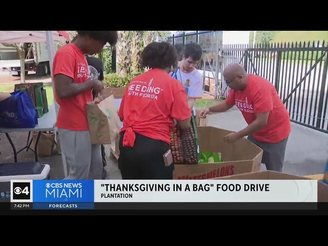 ⁣South Florida hosts 2 food drives ahead of Thanksgiving