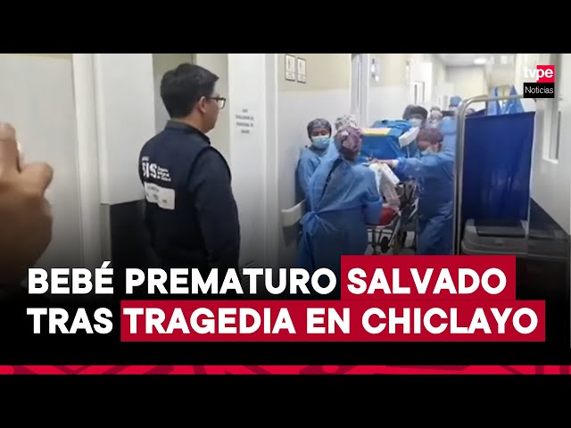 ⁣Bebé prematuro salvado por médicos de Chiclayo tras la muerte violenta de su madre en Lima