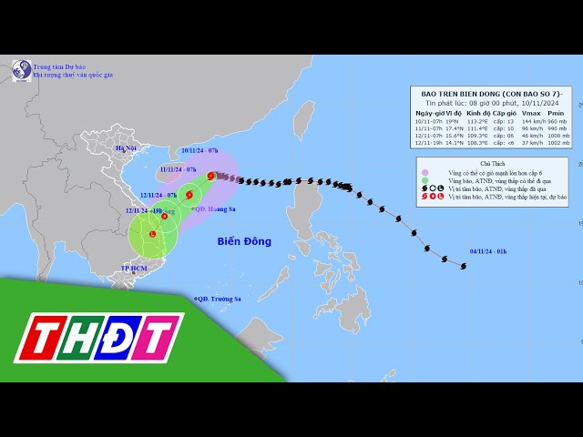 ⁣Cơn bão Toraji gần biển Đông | THDT