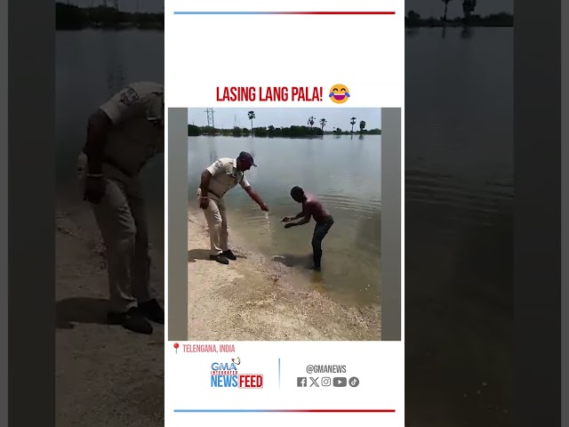 ⁣Lalaking inakalang nalunod, lasing lang pala | GMA Integrated Newsfeed