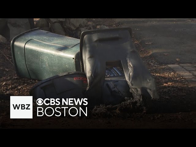 ⁣Brush fire approaches North Andover home causing siding and trash cans to melt