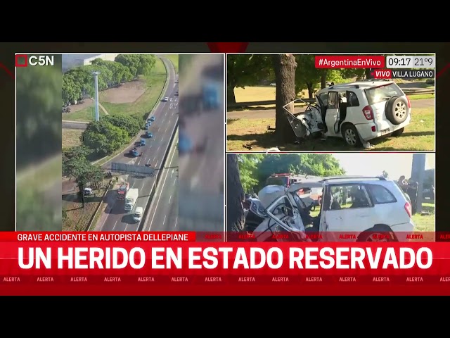 ⁣CHOQUE con CINCO HERIDOS en la AUTOPISTA DELLEPIANE