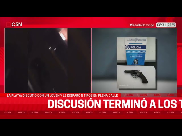 ⁣LA PLATA: DISCUTIÓ con un VECINO y le DISPARÓ CINCO TIROS en PLENA CALLE