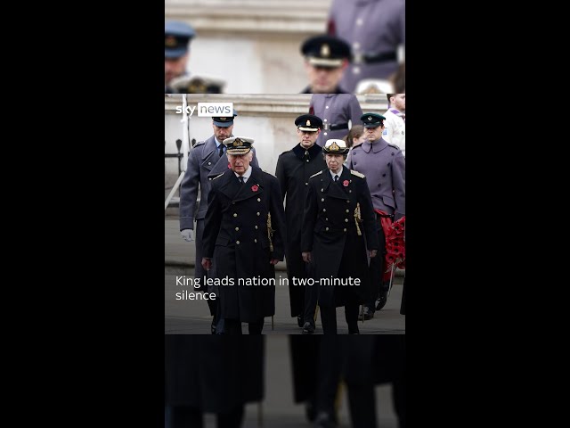 ⁣King leads nation in two-minute silence