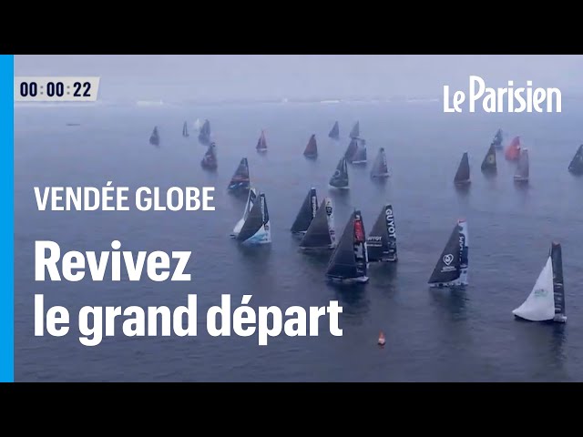 ⁣Vendée Globe 2024 : par un vent très faible, les skippers se sont élancés pour leur tour du monde