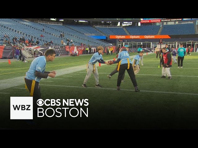 ⁣Special Olympics flag football games held at Gillette Stadium