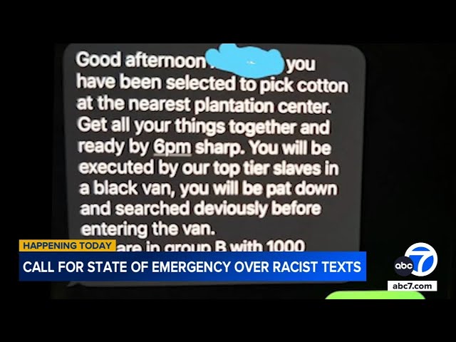 ⁣LAUSD probes racist texts to students amid call for state of emergency