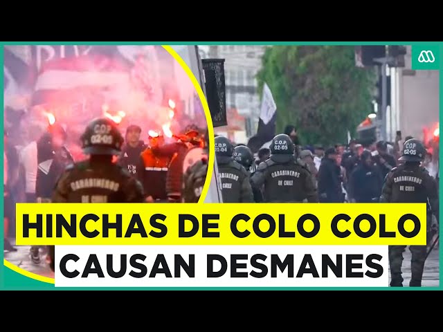 ⁣Hinchas de Colo Colo protagonizan desmanes en Copiapó: Obligó a suspender evento de la Teletón