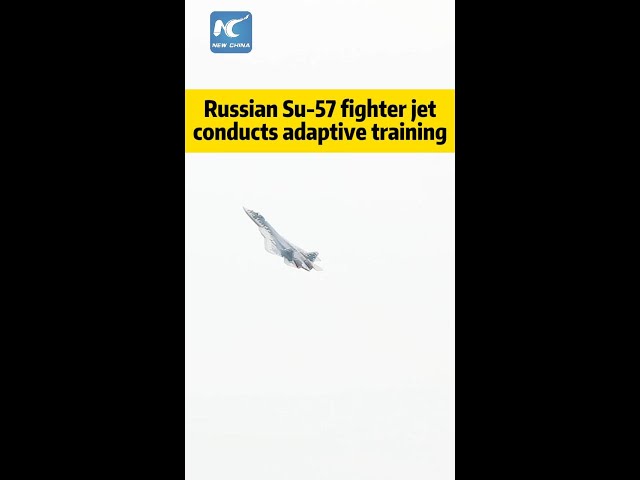 ⁣Russian Su-57 fighter jet conducts adaptive training before Airshow China