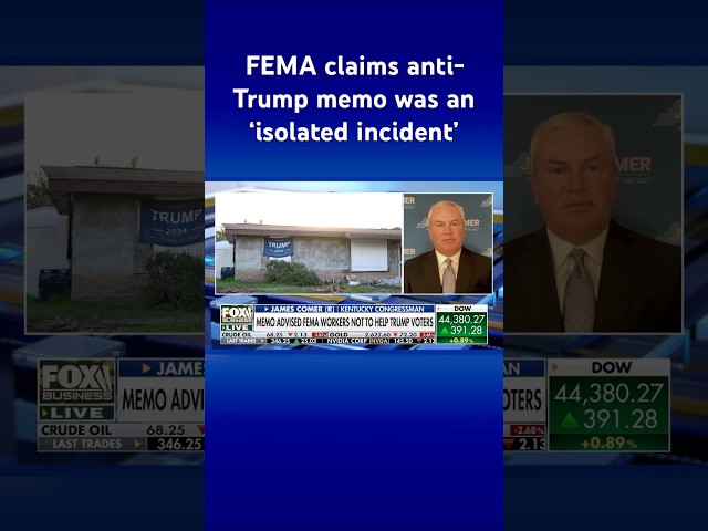 ⁣FEMA employee fired after instructing workers in Florida to avoid homes with Trump flags #shorts