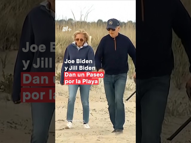 ⁣Joe Biden y Jill Biden dan un paseo por la playa - N+ #Short