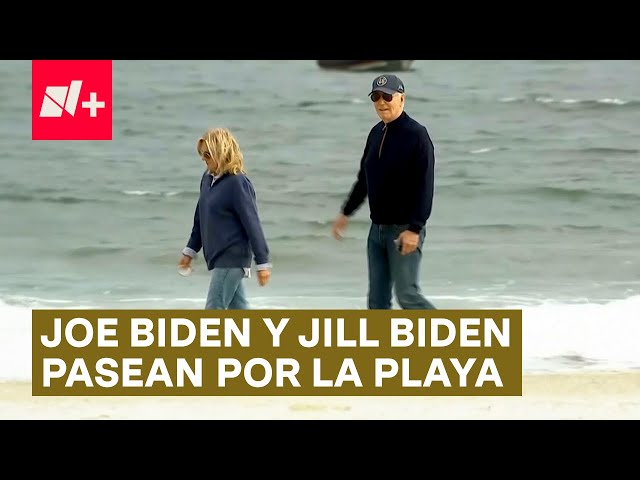 ⁣Joe Biden y Jill Biden dan un paseo por la playa - N+ #Short