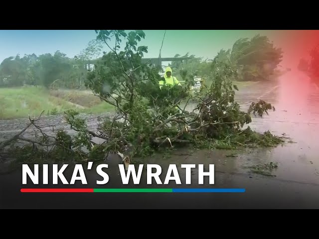 ⁣Typhoon Nika brings heavy rains and storm damage to northern Philippines