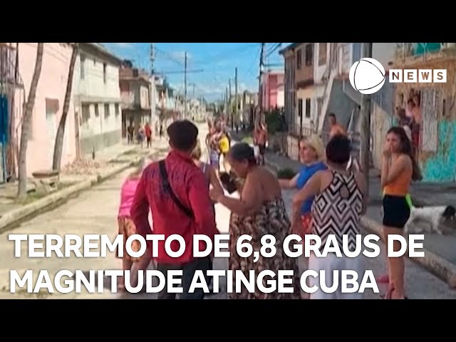 ⁣Terremoto de 6,8 graus de magnitude atinge costa de Cuba