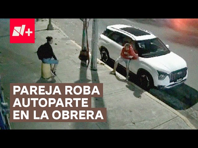 ⁣Fingen encuentro amoroso para robar el espejo de una camioneta - N+