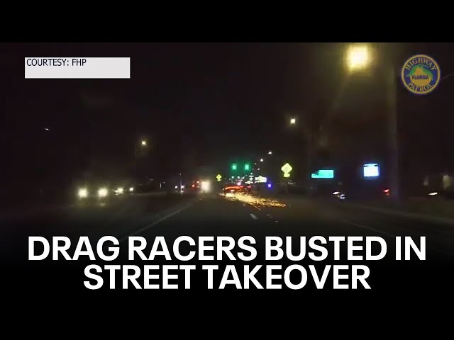 ⁣Drag racers busted by Florida troopers