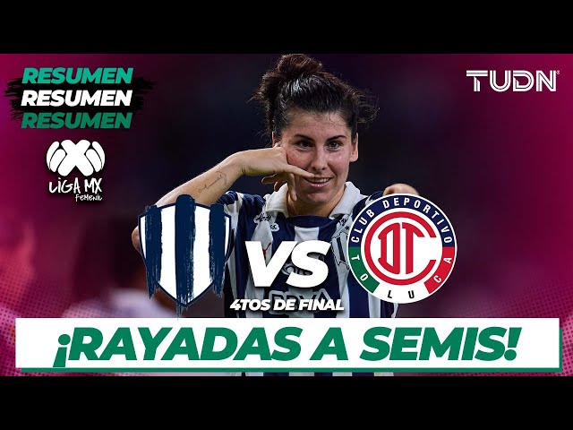 ⁣Resumen y goles | Monterrey vs Toluca | Liga Mx Femenil AP2024-4tos | TUDN