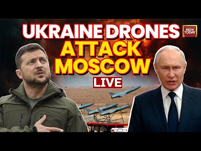 ⁣Russia Ukraine War LIVE Updates: Ukraine's Biggest Drone Strike On Moscow | Putin vs Zelensky |