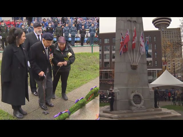 ⁣Centennial ceremony of Victory Square Remembrance Day in Vancouver