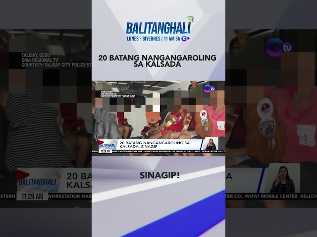 ⁣20 batang nangangaroling sa kalsada, sinagip #shorts | Balitanghali