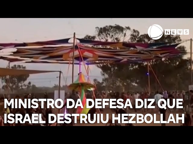 ⁣Ministro da Defesa diz que Israel destruiu Hezbollah