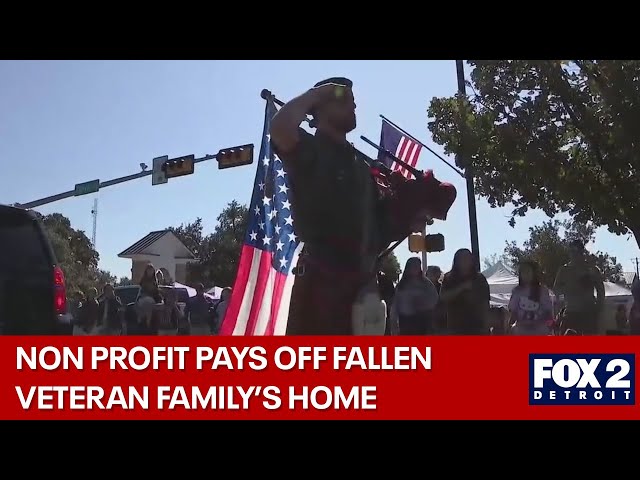 ⁣Non-profit pays off mortgage for Michigan veteran's family