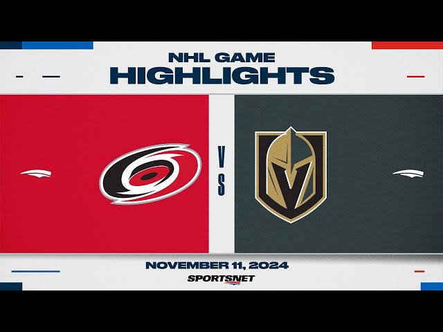 ⁣NHL Highlights | Hurricanes vs. Golden Knights - November 11, 2024