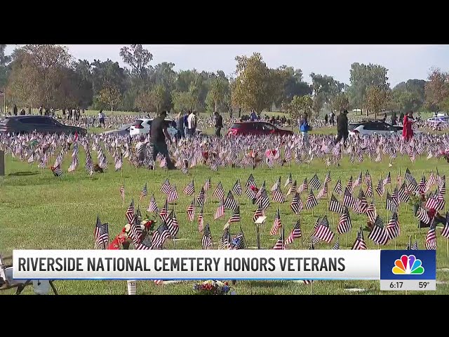 ⁣Riverside National Cemetery honors veterans