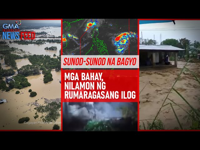 ⁣Sunod-sunod na bagyo – Mga bahay, nilamon ng rumaragasang ilog | GMA Integrated Newsfeed