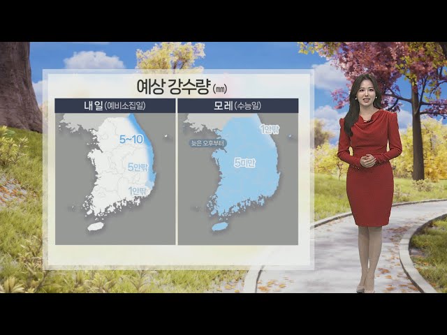 ⁣[날씨] 내일 구름 많고 동해안 중심 비…큰 일교차 유의 / 연합뉴스TV (YonhapnewsTV)