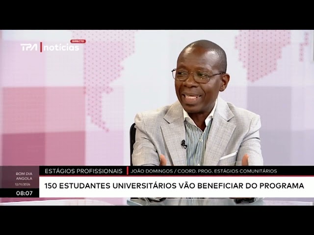 ⁣Estágio profissionais - 150 estudantes universitários vão beneficiar do programa