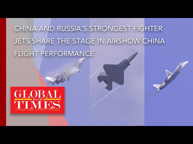 ⁣China and Russia's Strongest Fighter Jets Share the Stage in Airshow China Flight Performance