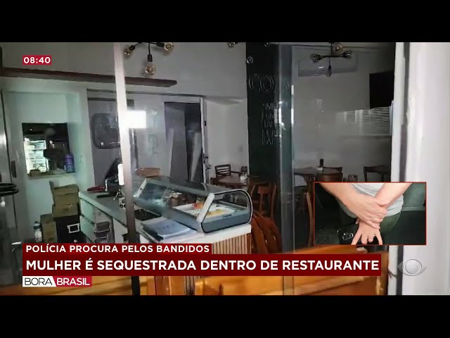 ⁣Comerciante é sequestrada dentro do próprio restaurante em SP