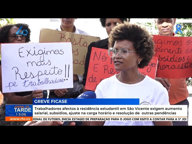 ⁣FICASE: Trabalhadores afetos à residência estudantil em S.Vicente exigem aumento salarial, subsídios