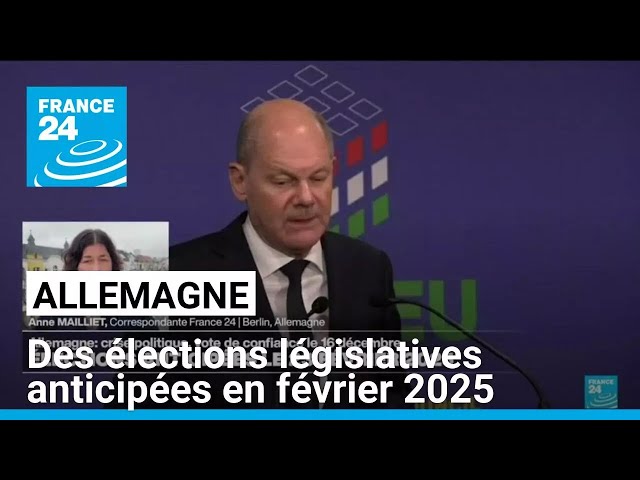 ⁣Allemagne : des élections législatives anticipées fixées au 23 février 2025 • FRANCE 24