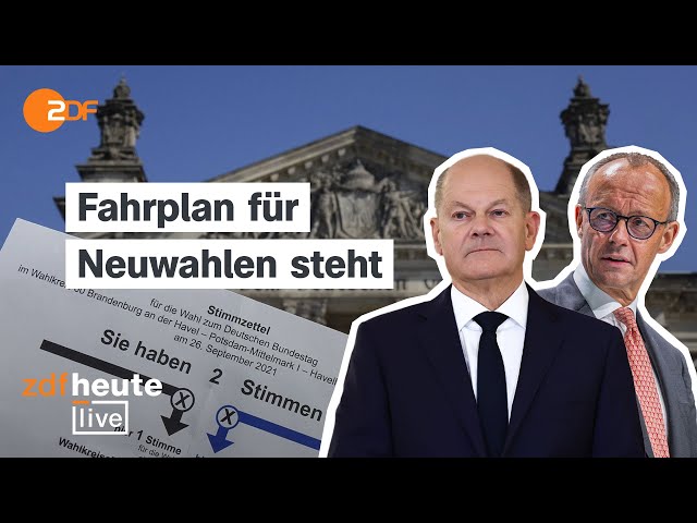 ⁣Vorgezogene Wahlen schon am 23. Februar – die Statements von Merz und Mützenich bei ZDFheute live