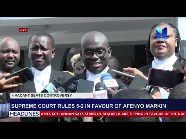 ⁣Supreme Court Rules 5-2 In Favor Of Afenyo Markin