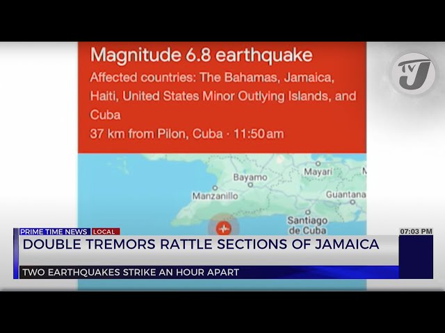 ⁣Double Tremors Rattle Sections of Jamaica | TVJ News