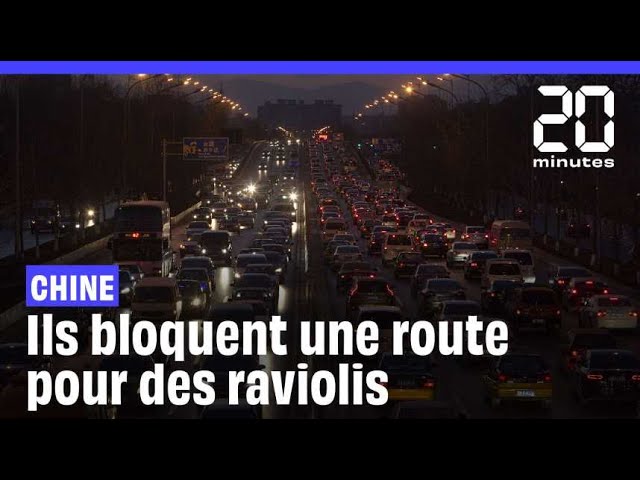 ⁣Chine : 100.000 étudiants à la recherche de raviolis bloquent le trafic routier sur 60 kilomètres