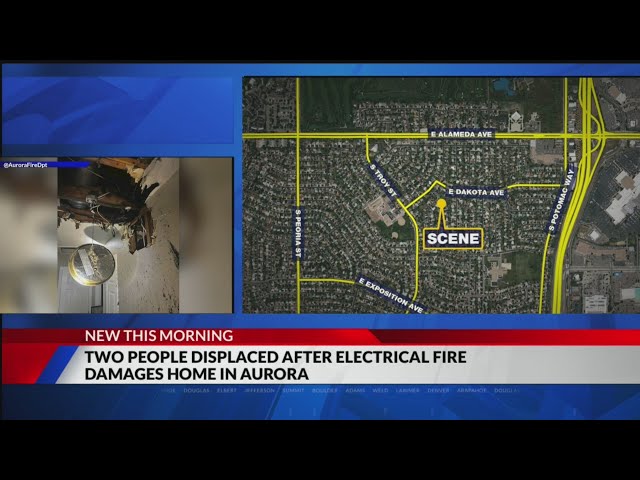 ⁣2 displaced after electrical fire at Aurora home