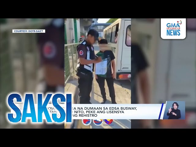 ⁣Sasakyan ng PDEA na dumaan sa EDSA busway, tiniketan; driver nito, peke ang lisensya at... | Saksi