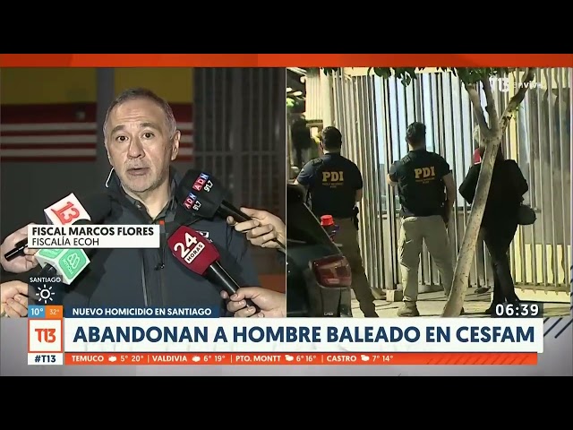 ⁣Nuevo homicidio: abandonan a hombre baleado en Cesfam