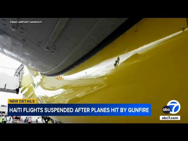 ⁣Spirit Airlines and JetBlue planes struck by gunfire in Haiti