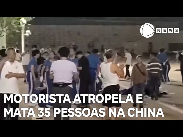 ⁣Motorista atropela e mata 35 pessoas em centro esportivo na China