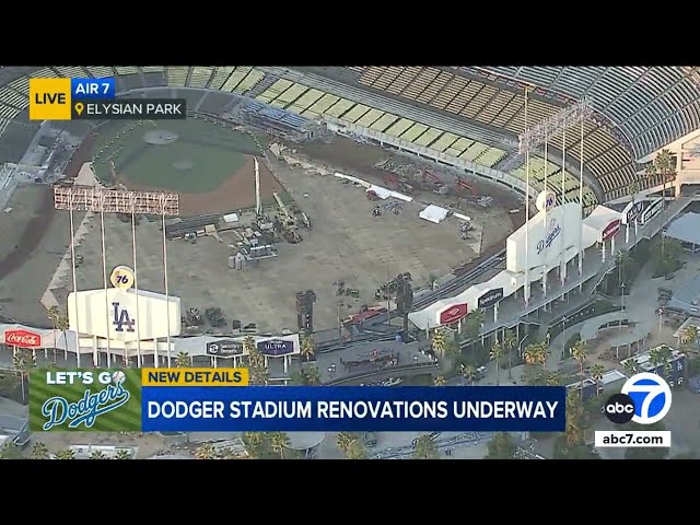 ⁣Major renovations underway at Dodger Stadium