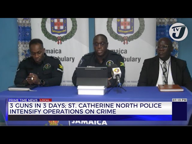 ⁣3 Guns in 3 Days; St. Catherine North Police Intensify Operations on Crime | TVJ News