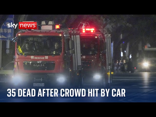 ⁣China: 35 people dead after man drives car into crowd at sports centre