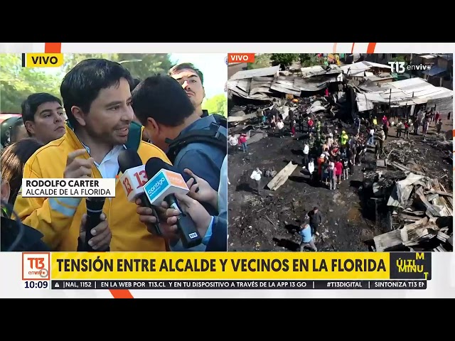 ⁣Tensión entre vecinos y el alcalde Carter tras incendio en Campamento Dignidad de La Florida